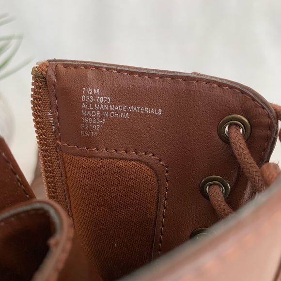 a.n.a. Brown Faux Leather lace Up Boots Woman’s 7.5M - Picture 11 of 12